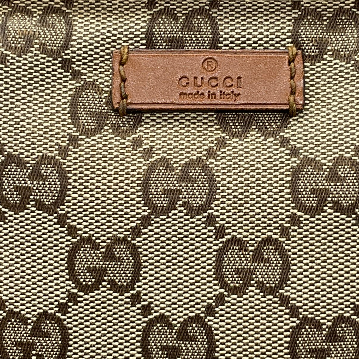 Gucci Beige / Brown Supreme GG Canvas Ophidia Tote Handbag with Tan Leather Trim