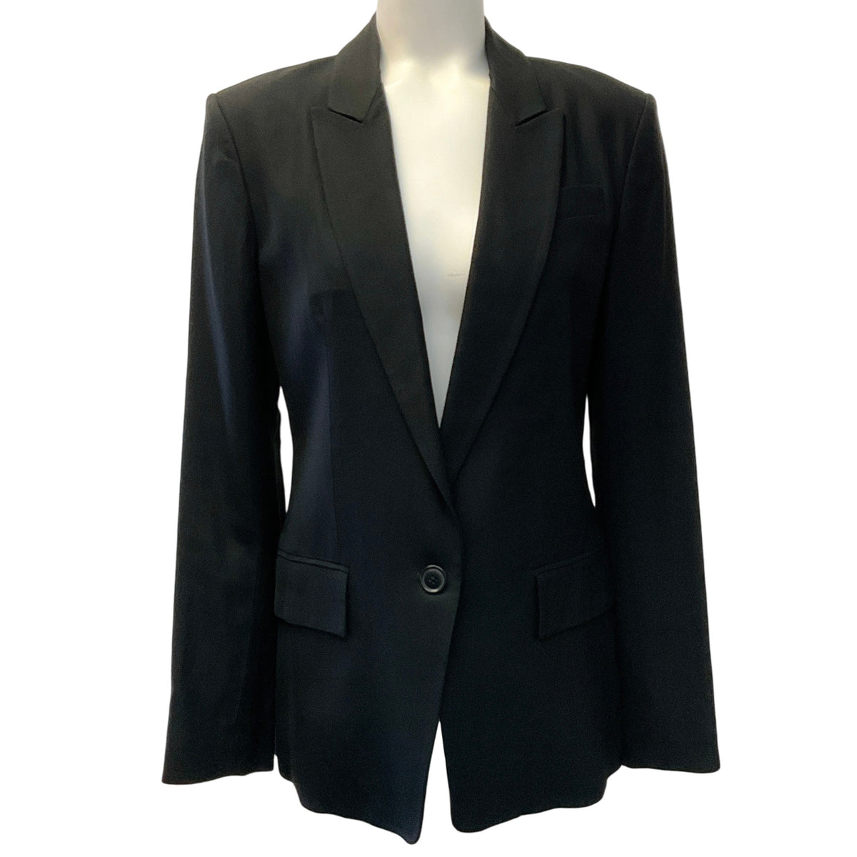 Frame Black One Button Blazer
