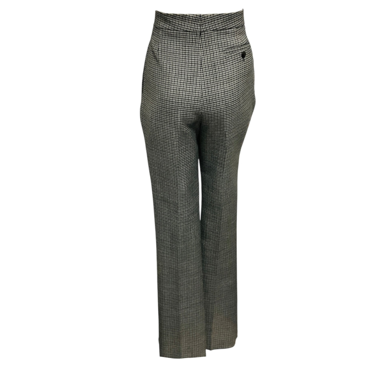 Ferragamo Grey Houndstooth Patterned Wool Trousers / Pants