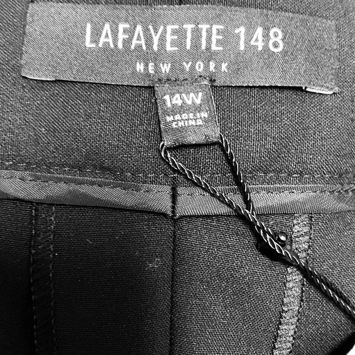 Lafayette 148 New York Black Wool Stretch Pants / Trousers