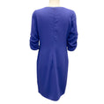 Load image into Gallery viewer, Valentino Indigo Three-Quarter Sleeved V-Neck Wool Dress
