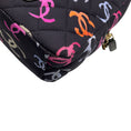 Load image into Gallery viewer, Chanel Navy Multi Classic CC Chain Pocket CC Logo Printed Quilted Fabric Mini Backpack
