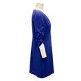 Load image into Gallery viewer, Valentino Indigo Three-Quarter Sleeved V-Neck Wool Dress
