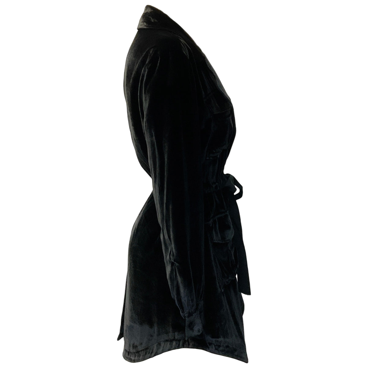 Cinq à Sept Black Velvet Drawstring Waist Jacket