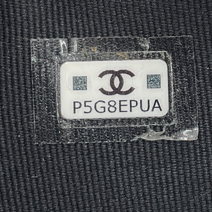 Chanel Navy Multi Classic CC Chain Pocket CC Logo Printed Quilted Fabric Mini Backpack