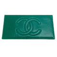 Load image into Gallery viewer, Chanel Emerald Green Leather Checkbook Cover Wallet
