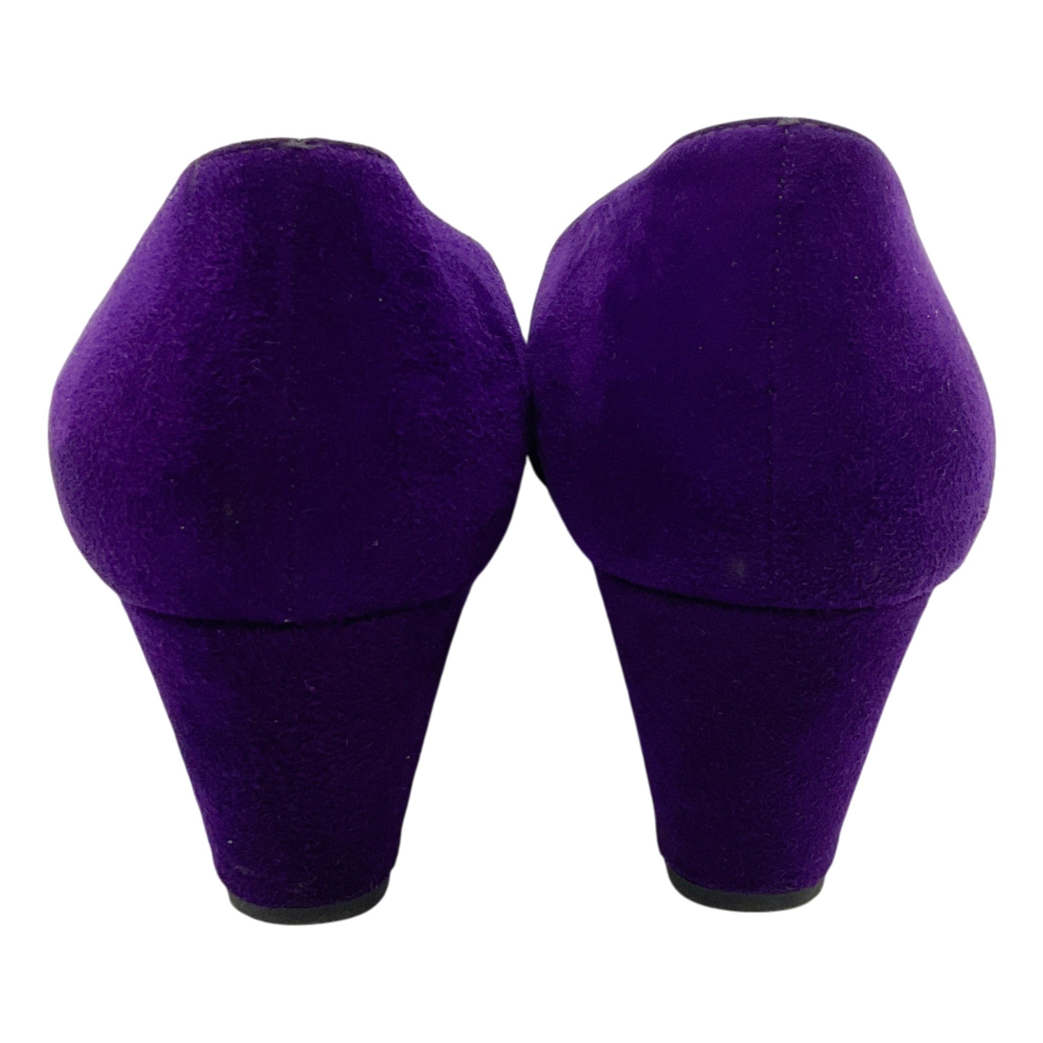 Prada Purple Suede Pumps with Crystal Embellishment