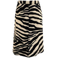 Load image into Gallery viewer, Dries Van Noten Ivory / Black Zebra Print Skirt
