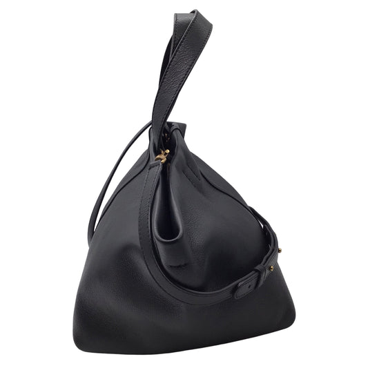 Mansur Gavriel Black Tulipano Leather Tote Handbag