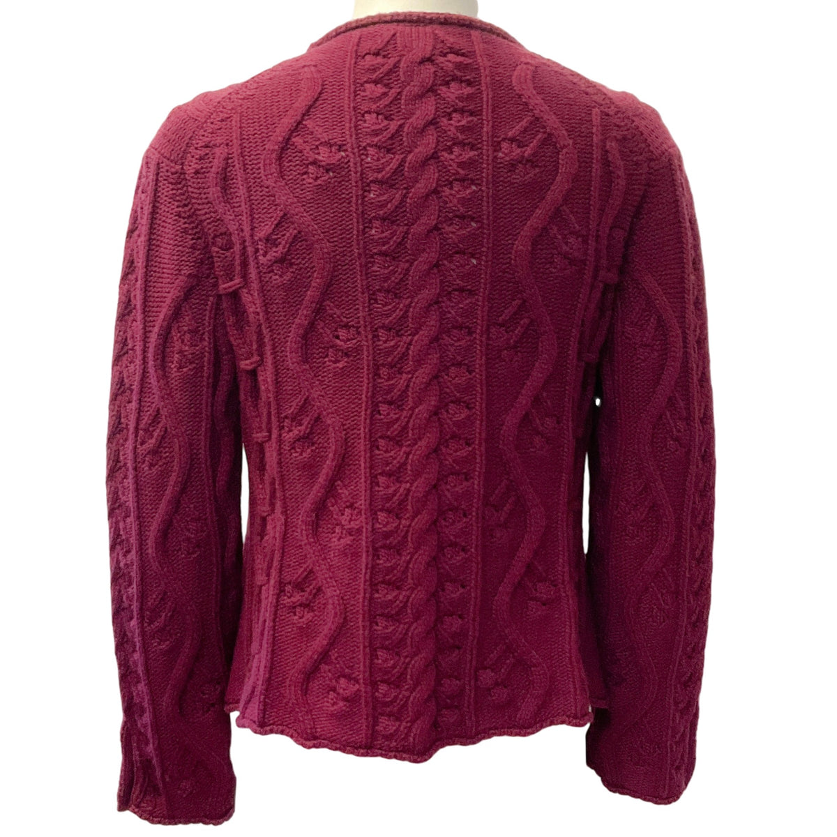Chanel Magenta Cashmere Cardigan Sweater