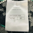 Load image into Gallery viewer, Chanel Green / White / Black Paris-Manchester 2024 Metiers d’Art Houndstooth Wool and Cashmere Knit Sweater Jacket with CC Logo Buttons
