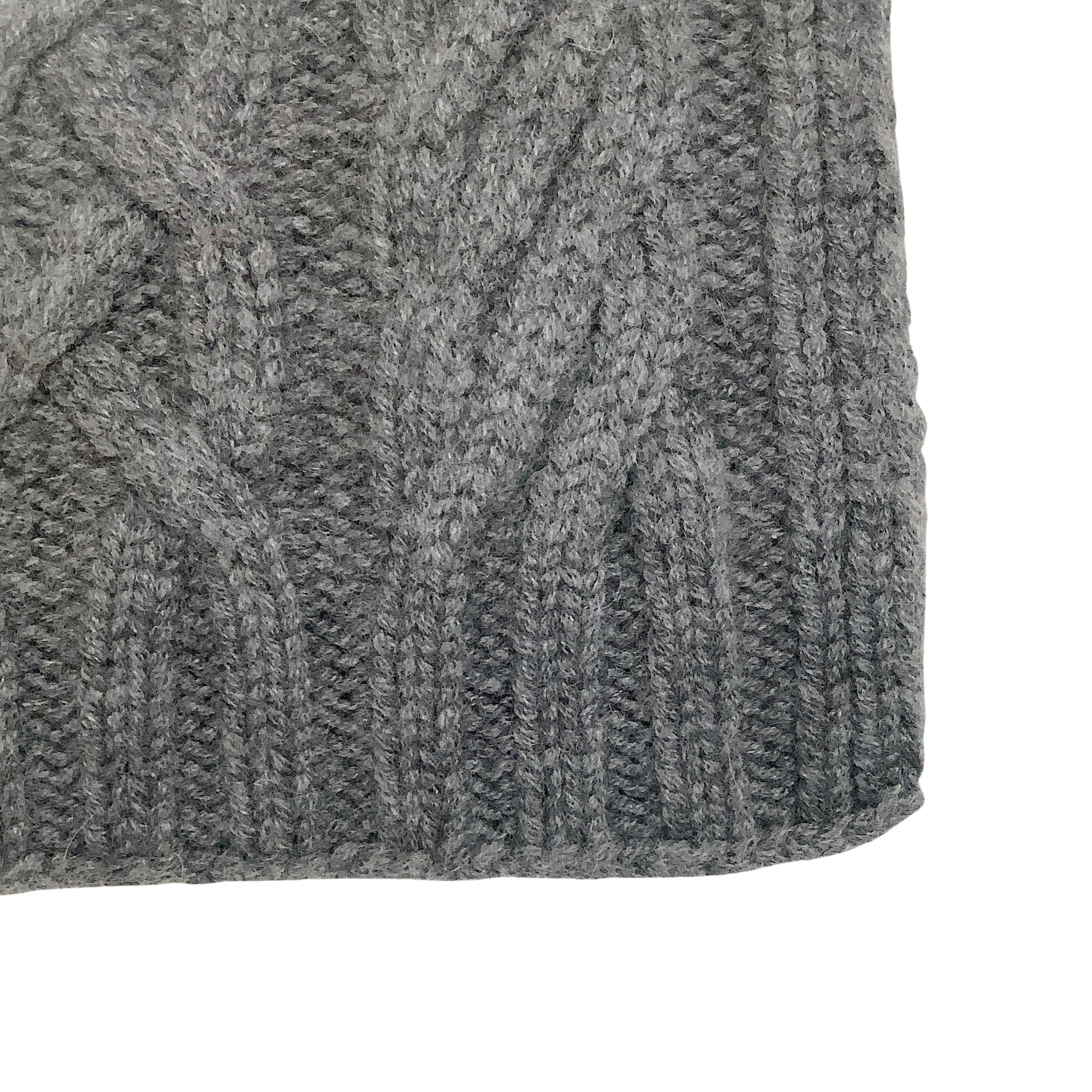 Chanel 2009 Gray Cashmere Cable Knit No 5 Scarf