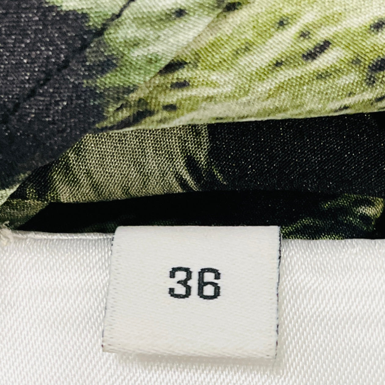 Givenchy Green / Black Animal Print Silk Blouse