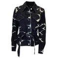 Load image into Gallery viewer, Dries Van Noten Black / White Marble Bleach Tie-Dye Denim Vionas Jacket
