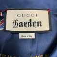 Load image into Gallery viewer, Gucci Navy Blue Multi Garden Collection Print Silk Blouse
