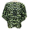 Load image into Gallery viewer, Givenchy Green / Black Animal Print Silk Blouse
