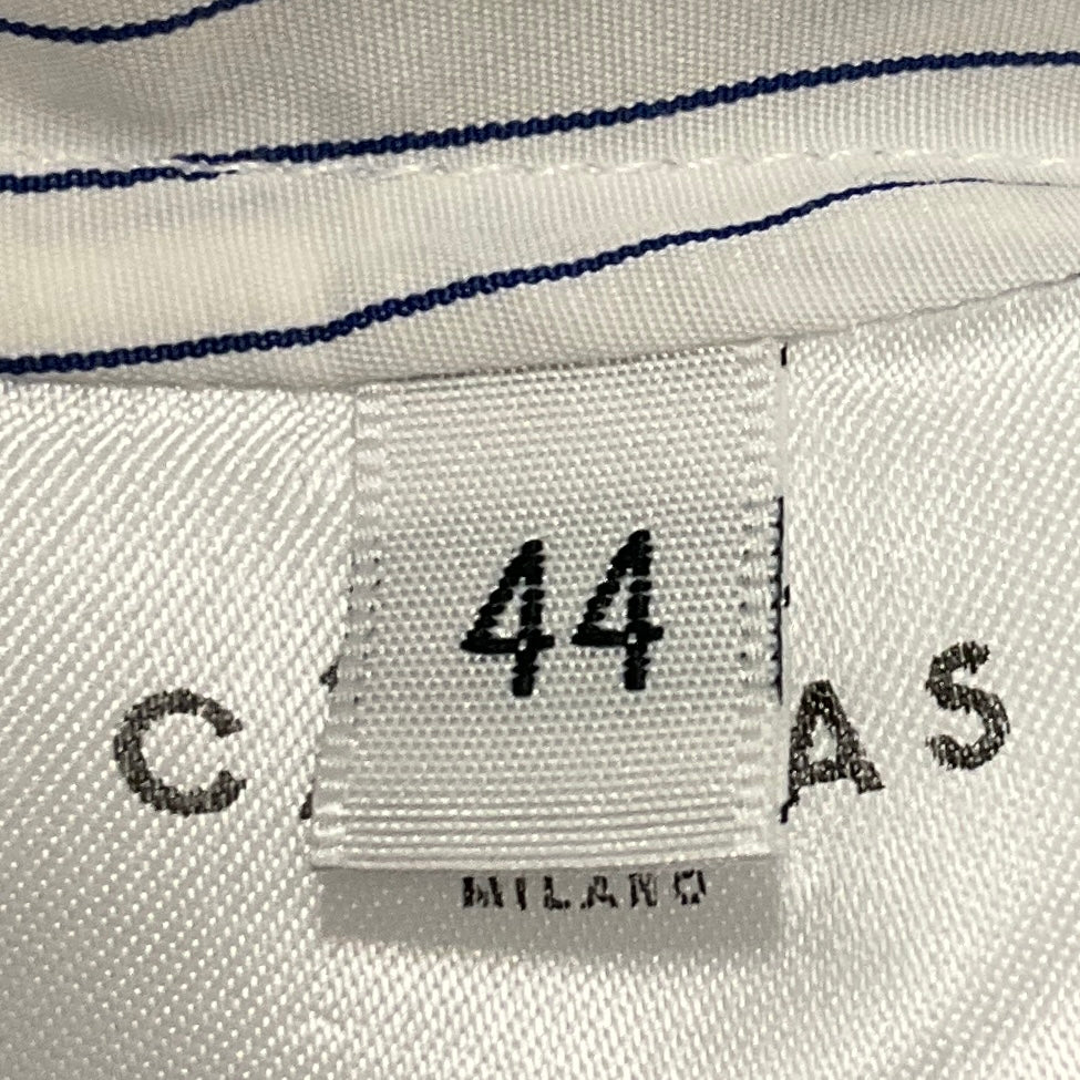 Callas White / Blue / Black Striped Cotton Blouse