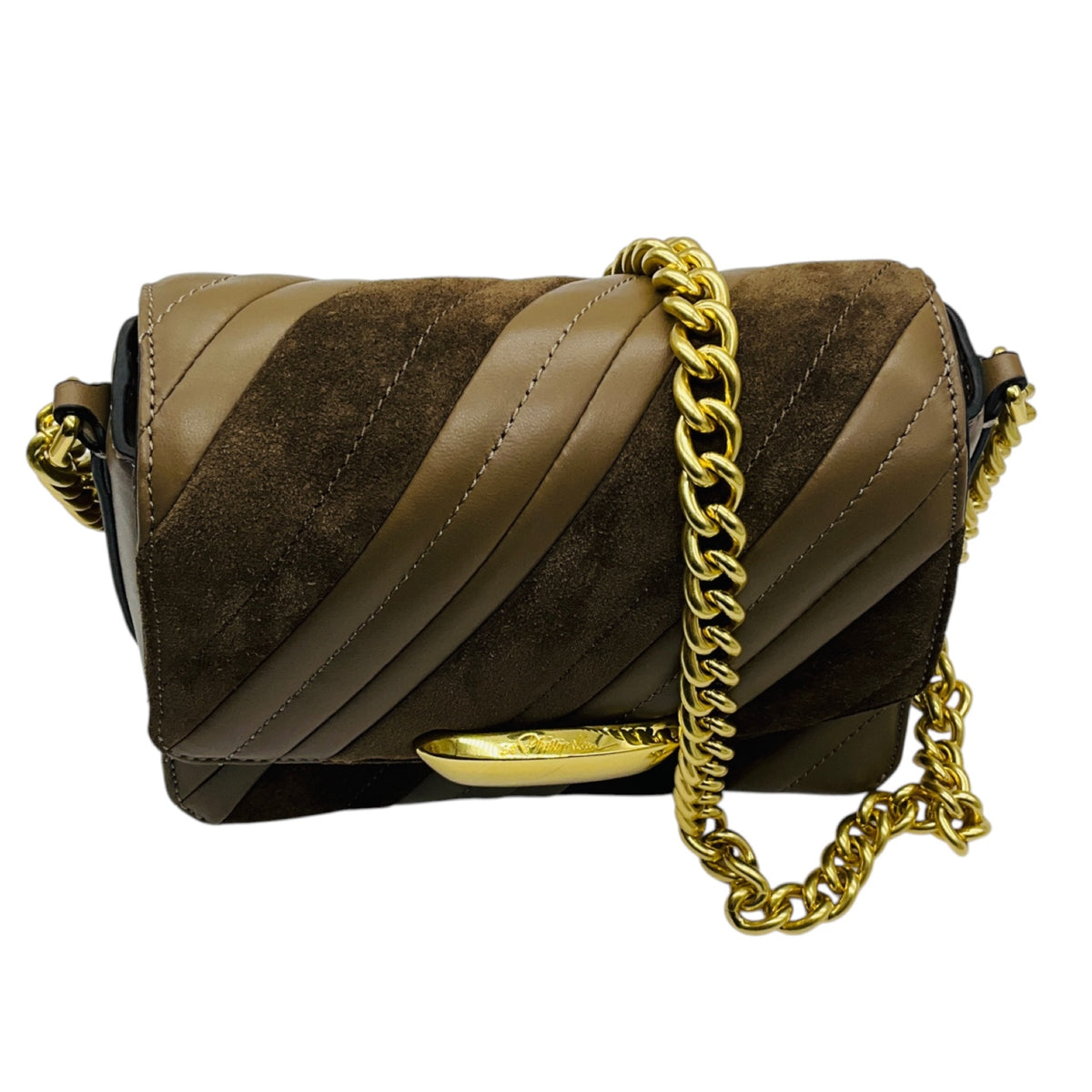 3.1 Phillip Lim Portobello Chocolate ID Quilted Shoulder Bag with Chain