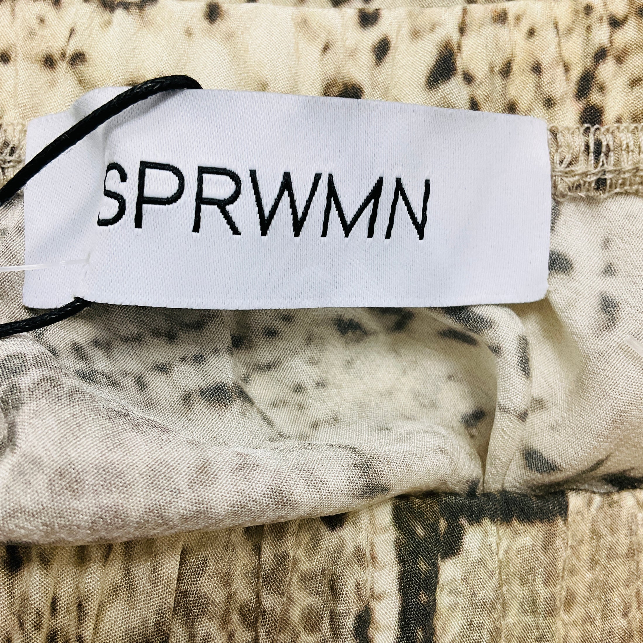 SPRWMN Beige Snakeskin Bias Maxi Skirt