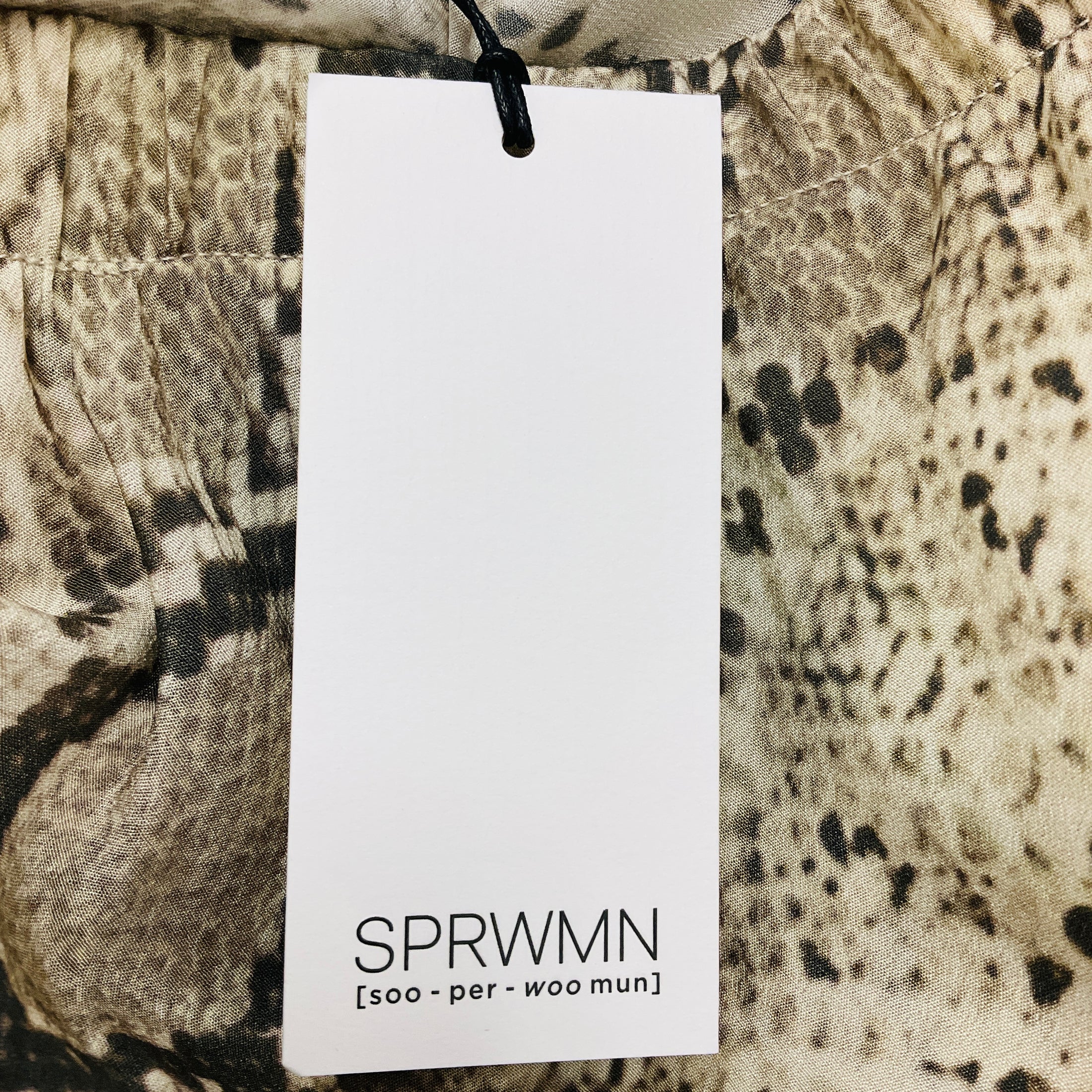 SPRWMN Beige Snakeskin Bias Maxi Skirt