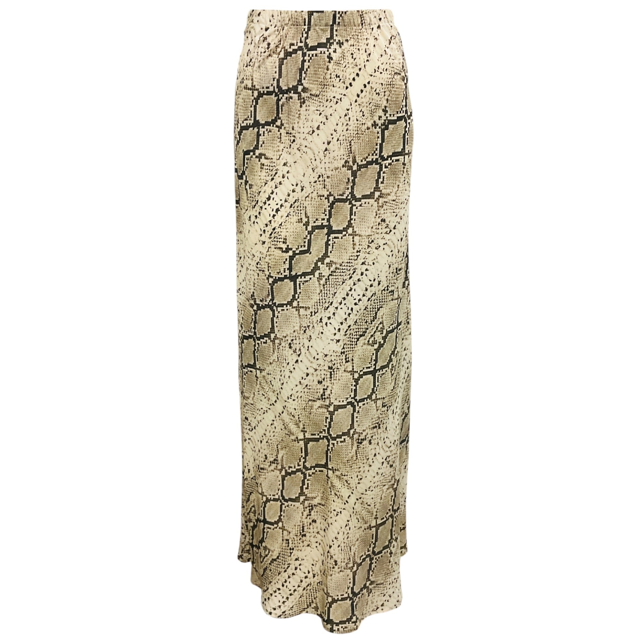 SPRWMN Beige Snakeskin Bias Maxi Skirt