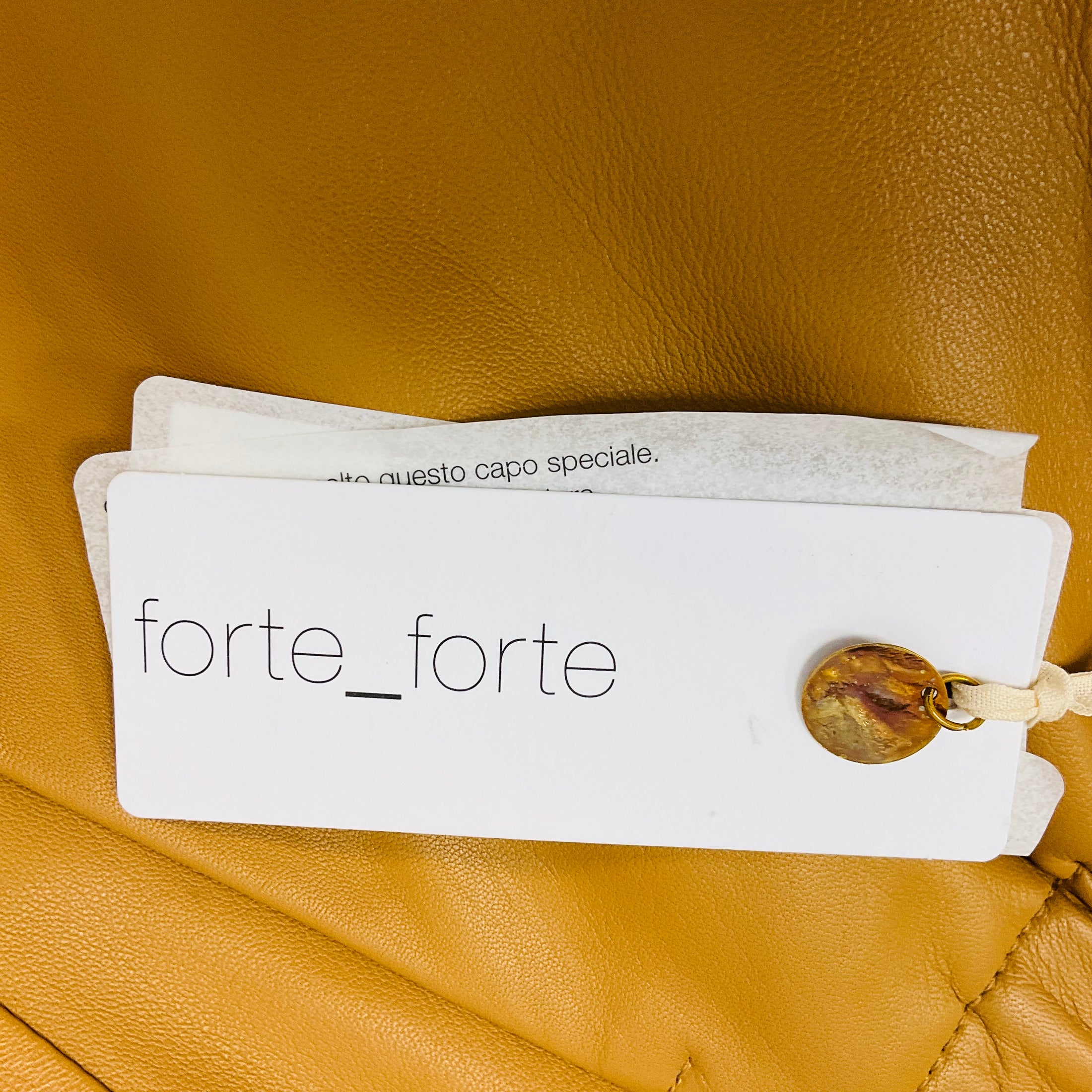 forte_forte Caramel Leather Jogger Pants