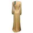 Load image into Gallery viewer, Mac Duggal Champagne Metallic Sequined Gown / Formal Dress
