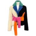 Load image into Gallery viewer, Saks Potts Shearling Colorblock Tie Front Jacket

