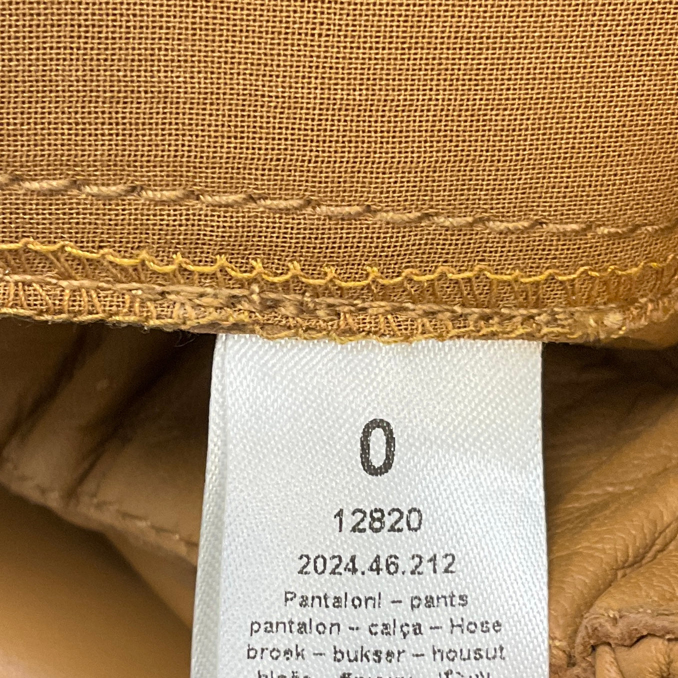 forte_forte Caramel Leather Jogger Pants
