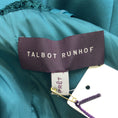 Load image into Gallery viewer, Talbot Runhof Korfu Teal Ruched Lace Detail Satin Midi Dress

