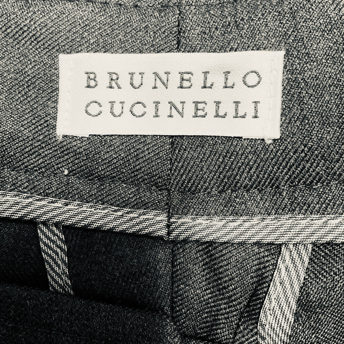 Brunello Cucinelli Charcoal Grey Tailored Trousers / Pants