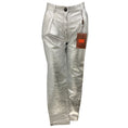 Load image into Gallery viewer, Etro Silver Metallic 2021 Lambskin Leather Ankle Pants
