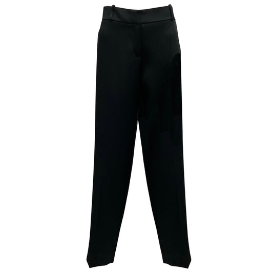 Giorgio Armani Black Tuxedo Style Satin Trousers