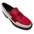 Load image into Gallery viewer, Chanel 2024 Red / Pink / White / Black CC Logo Leather Slip-On Loafers
