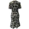 Load image into Gallery viewer, Yigal Azrouël Green Multi Military Print Tulip Hem Dress

