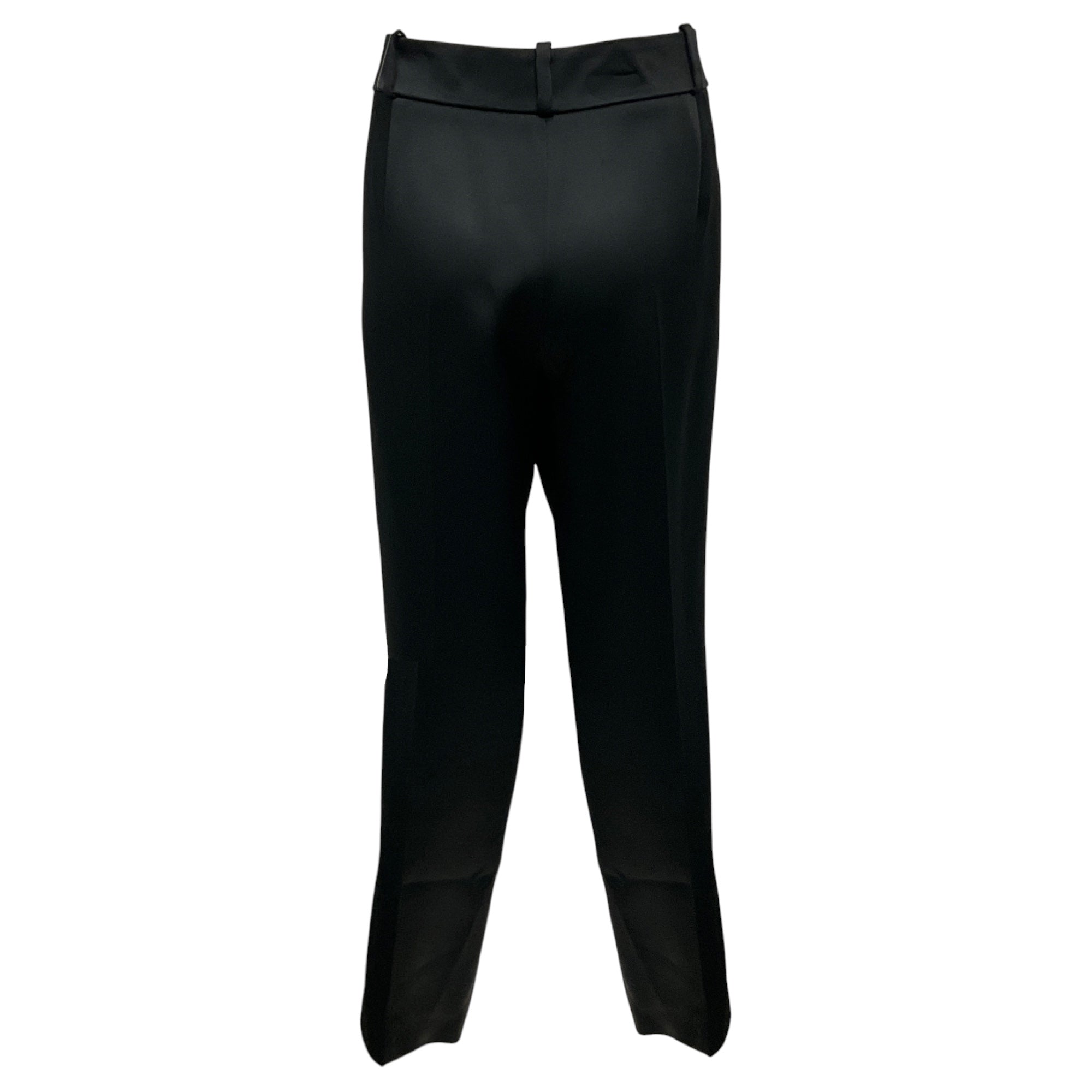 Giorgio Armani Black Tuxedo Style Satin Trousers