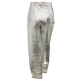 Load image into Gallery viewer, Etro Silver Metallic 2021 Lambskin Leather Ankle Pants
