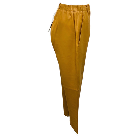 forte_forte Caramel Leather Jogger Pants