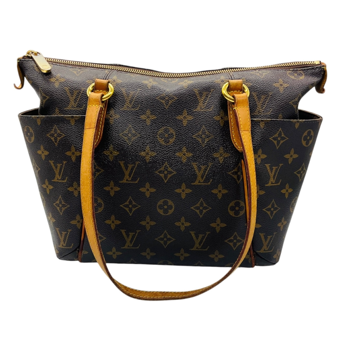 Louis Vuitton Brown Monogram Canvas Double Top Handle Tote Handbag