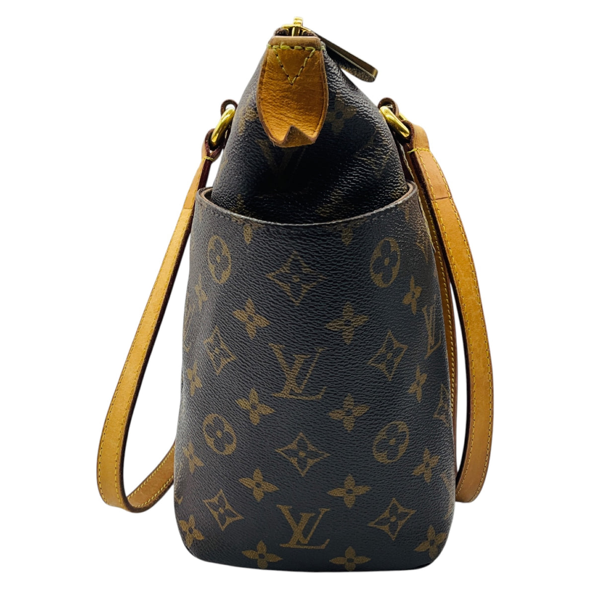 Louis Vuitton Brown Monogram Canvas Double Top Handle Tote Handbag