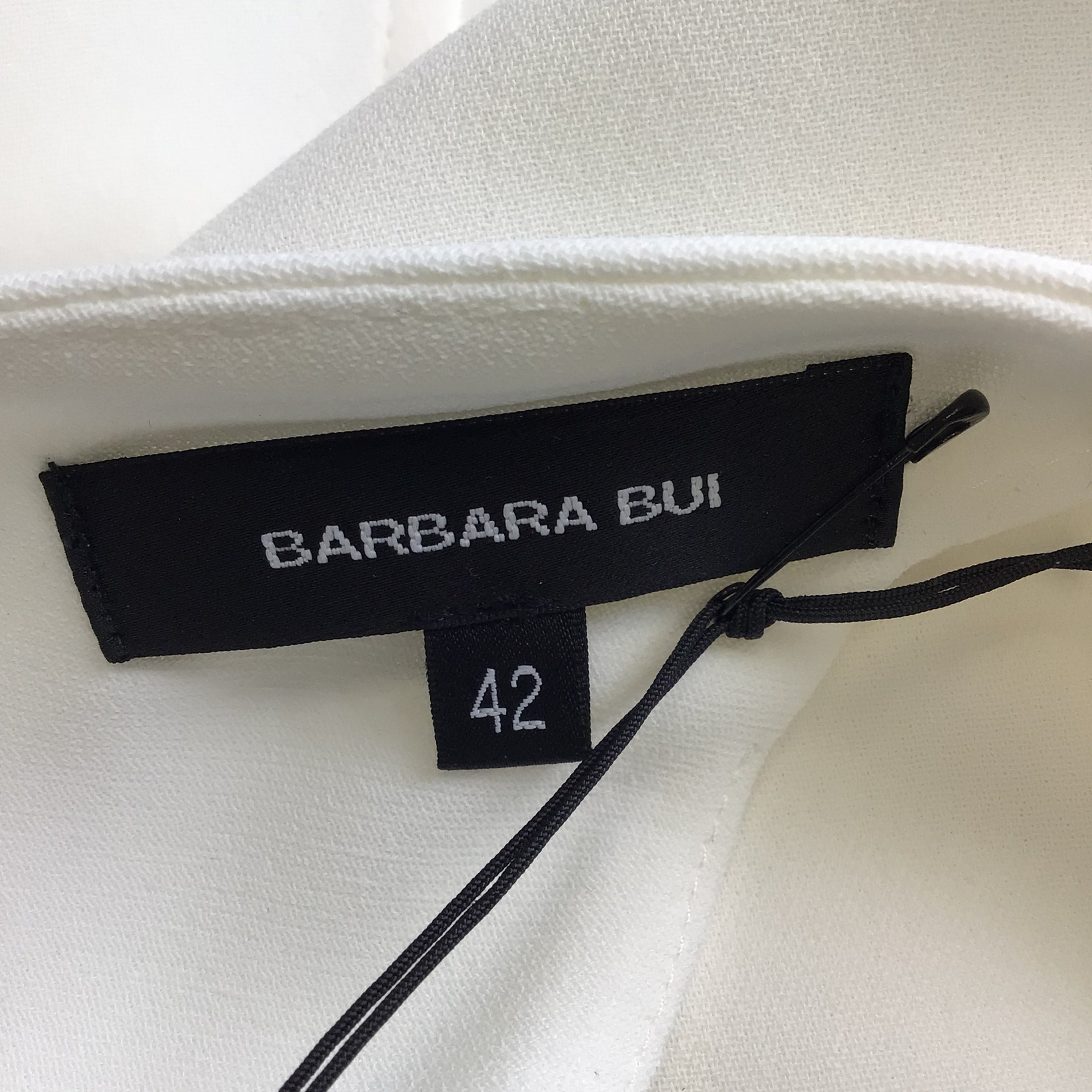 Barbara Bui White / Silver Buckle Sleeveless Crepe Mini Dress
