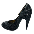 Load image into Gallery viewer, Lanvin Black Crystal Embellished Ankle Strap Platform Pump
