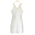 Load image into Gallery viewer, Barbara Bui White / Silver Buckle Sleeveless Crepe Mini Dress
