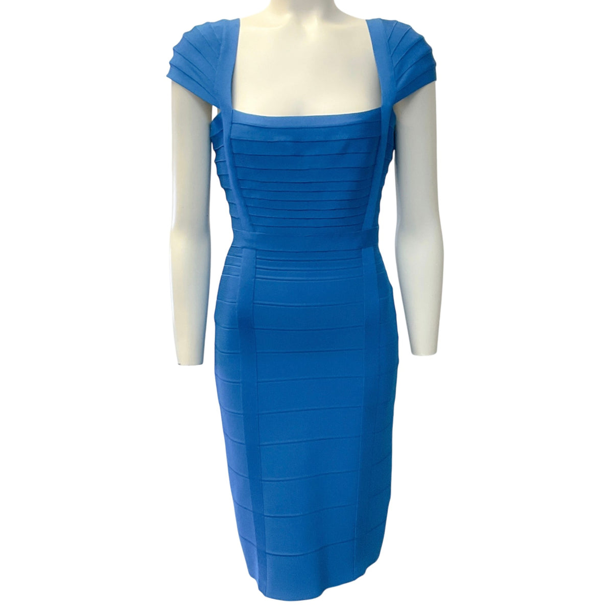 Herve Leger Deep Ocean Blue Kristen Dress
