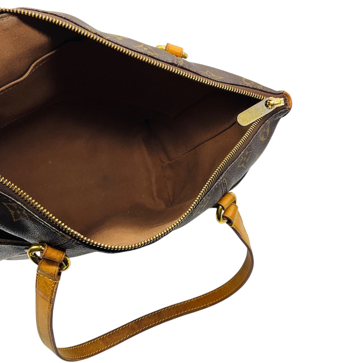 Louis Vuitton Brown Monogram Canvas Double Top Handle Tote Handbag