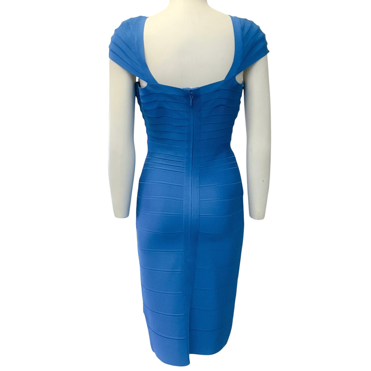Herve Leger Deep Ocean Blue Kristen Dress