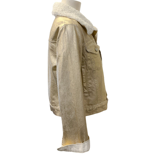 Simkhai Matte Gold Denim Copeland Jacket