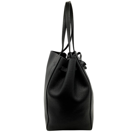 Celine Black Leather Phantom Tie Cabas Tote