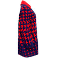 Load image into Gallery viewer, Mary Katrantzou Red / Purple Wool Houndstooth Coat
