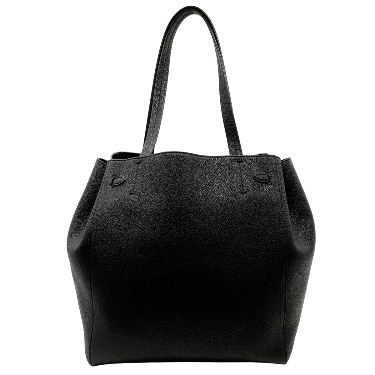 Celine Black Leather Phantom Tie Cabas Tote